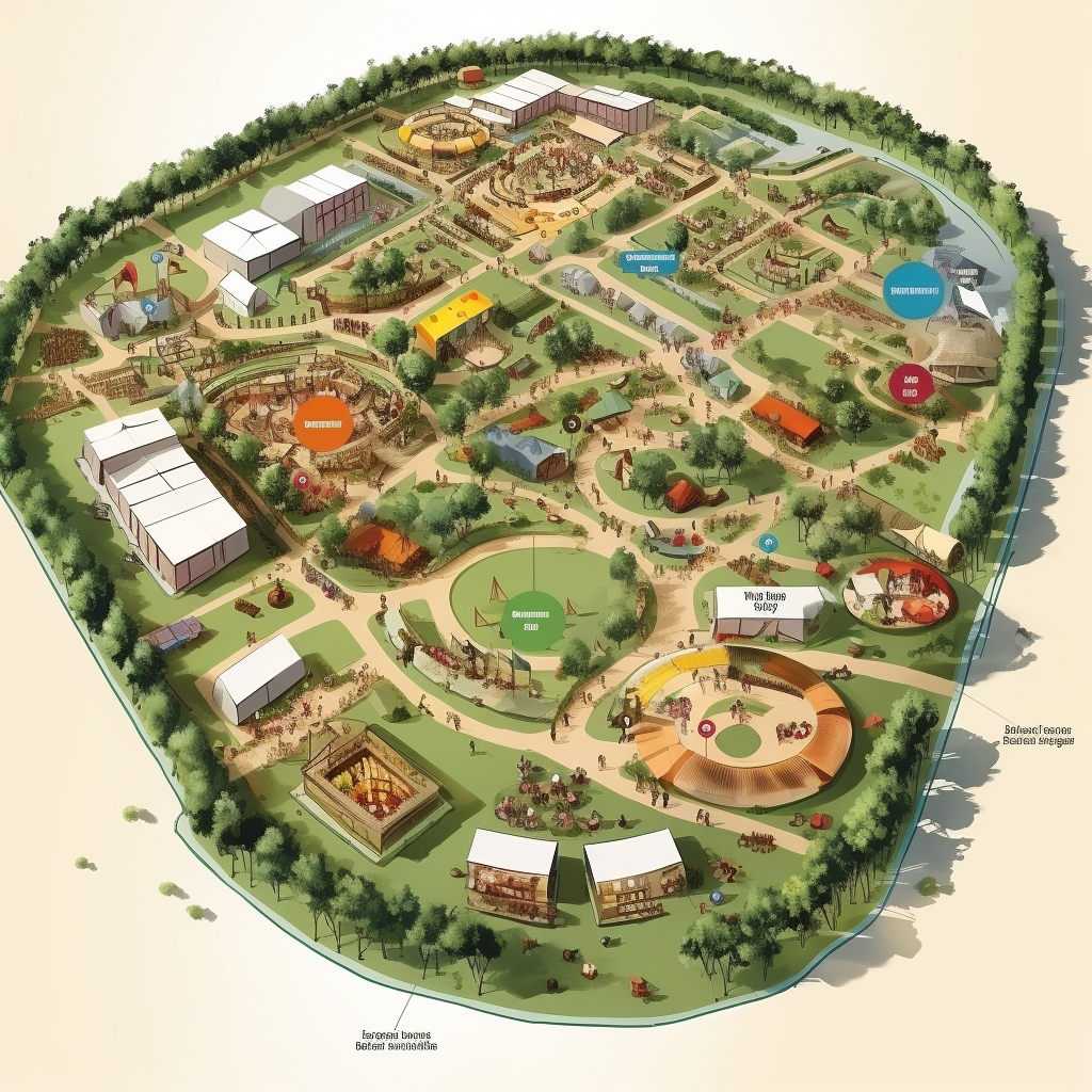 Camping layout Paradise City Festival Brussels