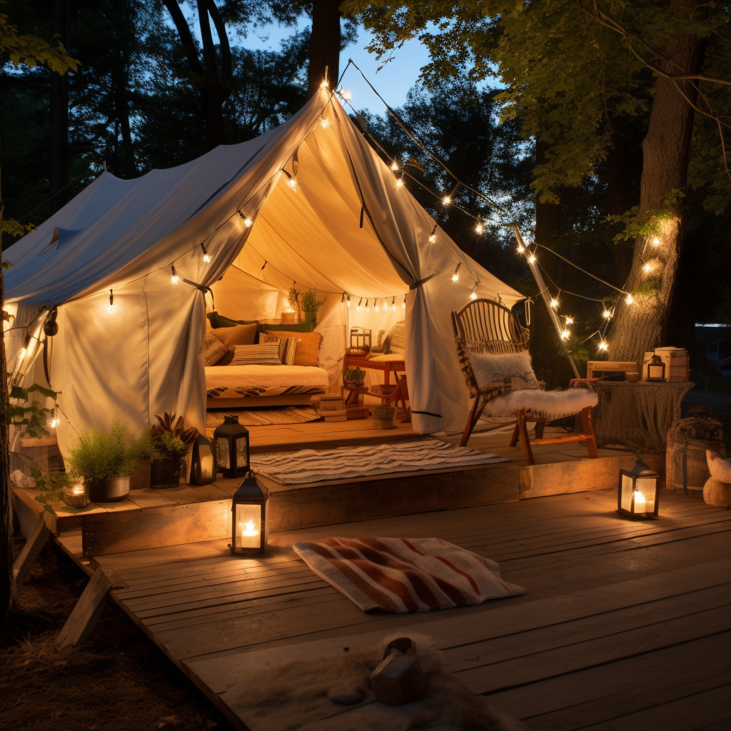 Outdoor adventure camping and glamping ideas