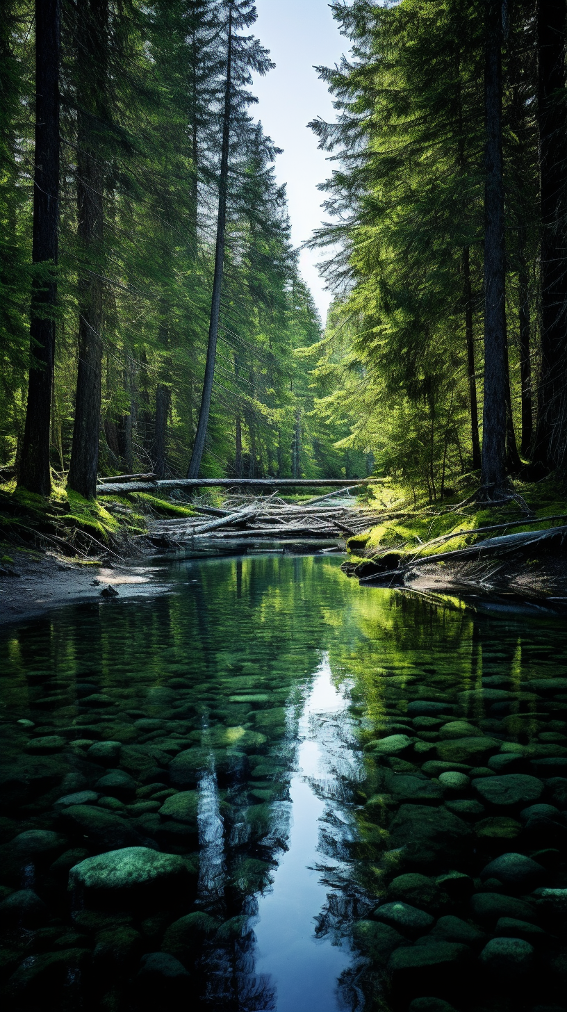 Beautiful Canadian forest landscape photography