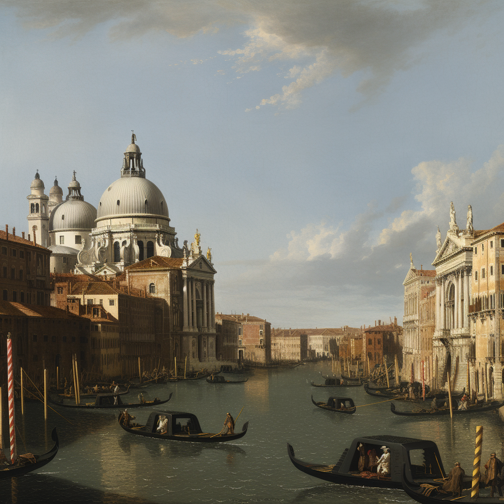 Canaletto's Grand Canal and Salute painting