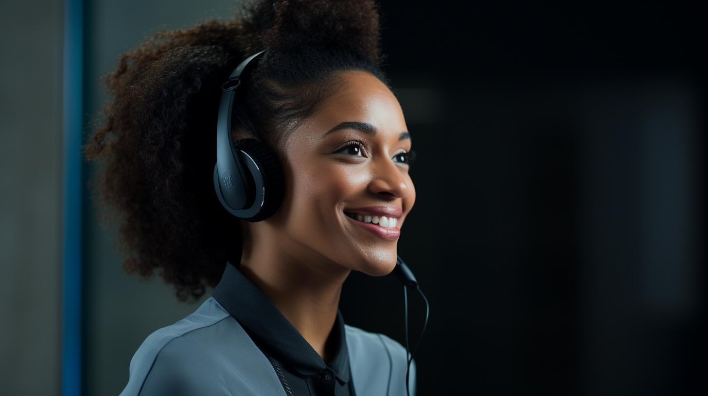 Black female work-at-home customer service agent