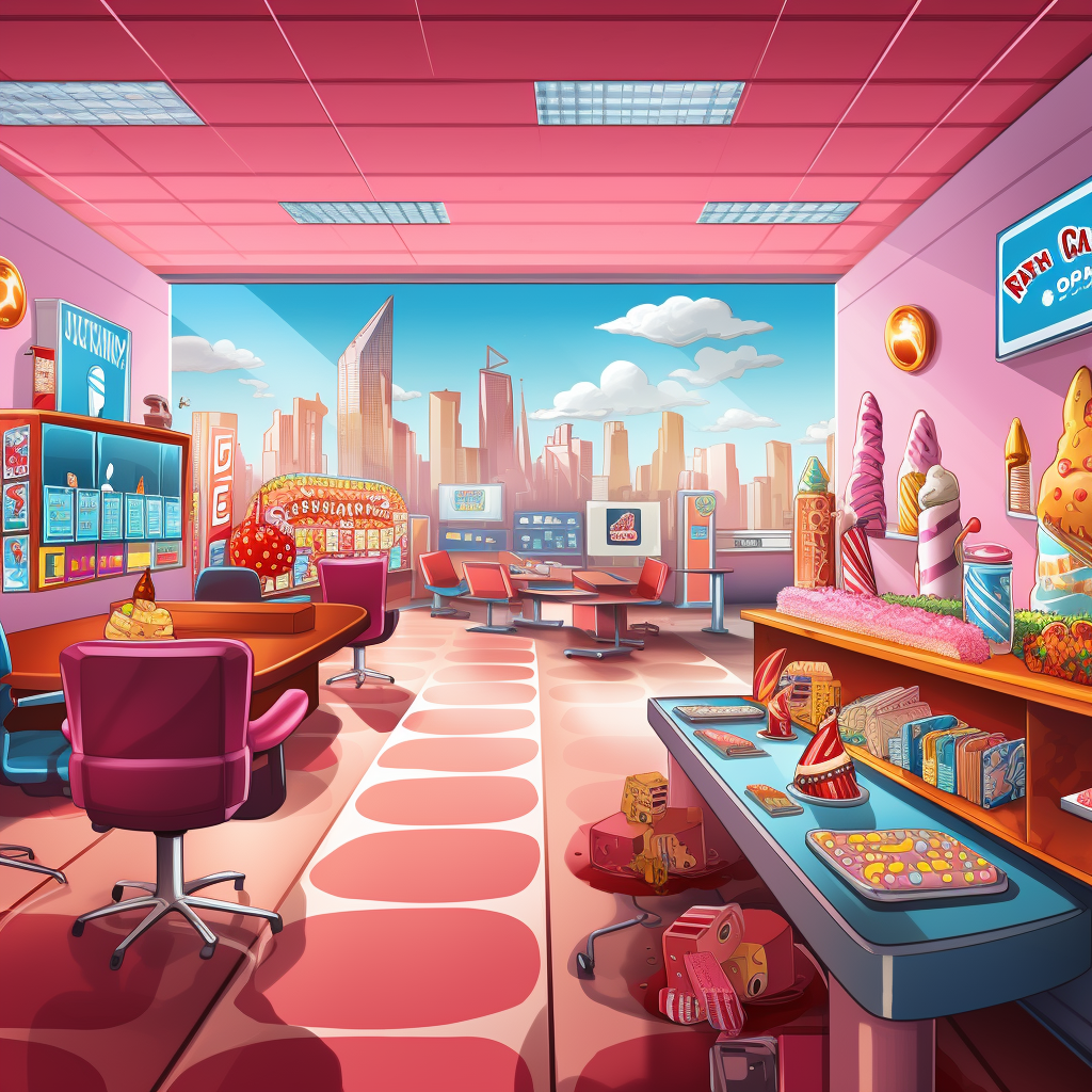 Playful Candy Land Office