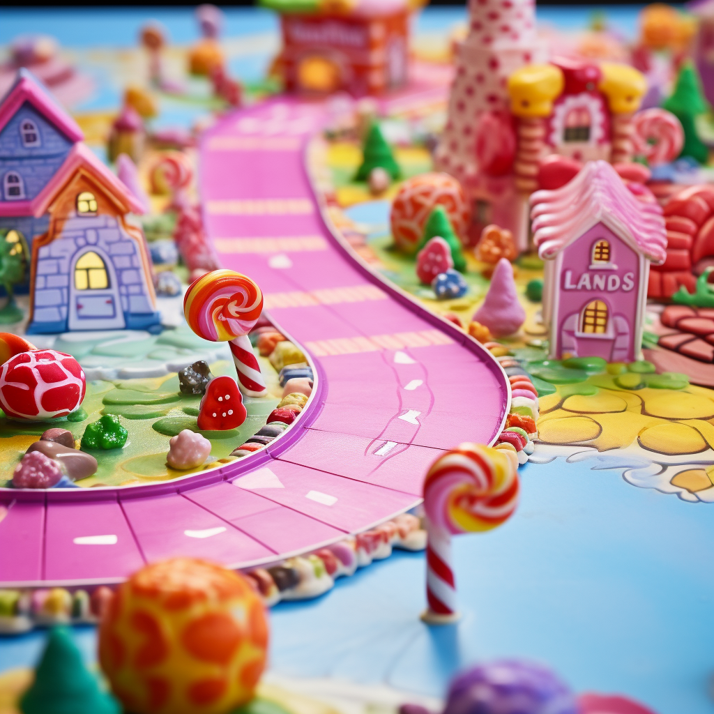 Candy Land game board road adventure