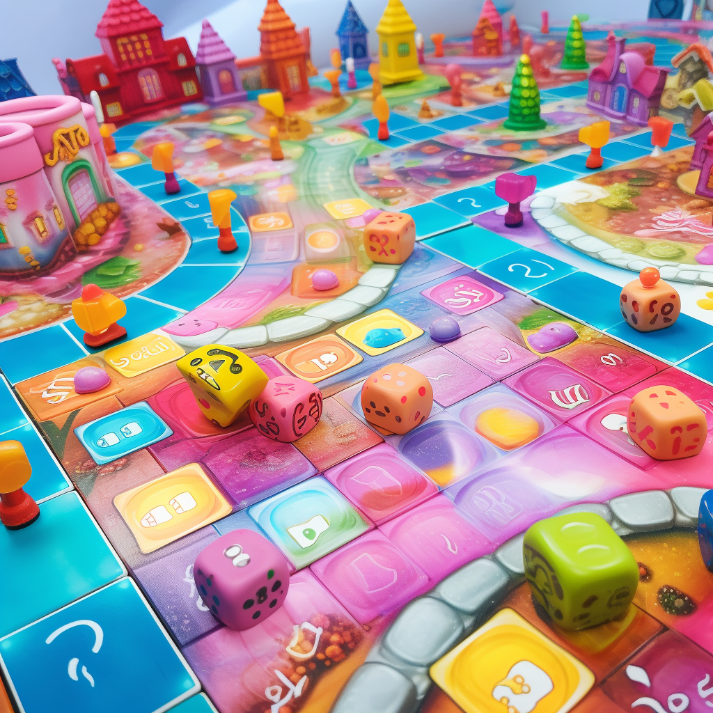 Colorful square road in Candy Land