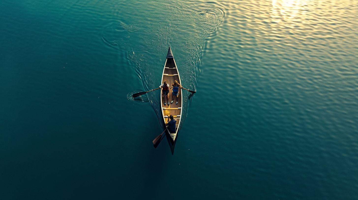 Two people in one canoe