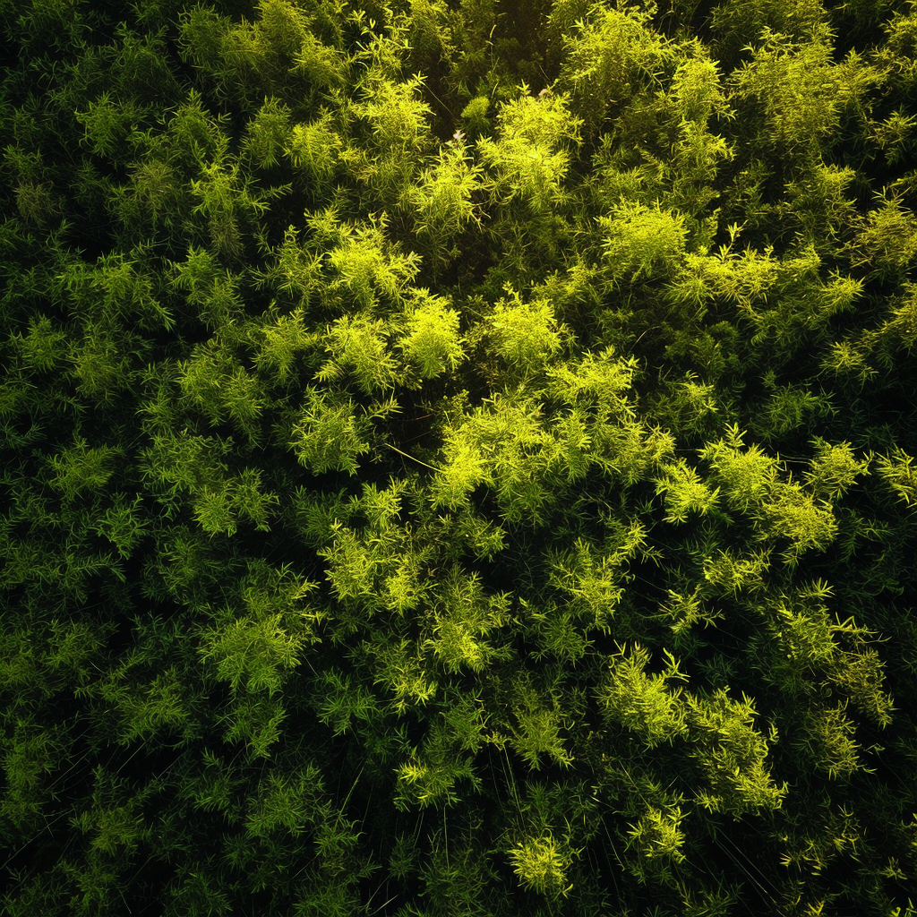 Aerial photo bamboo forest Nigeria