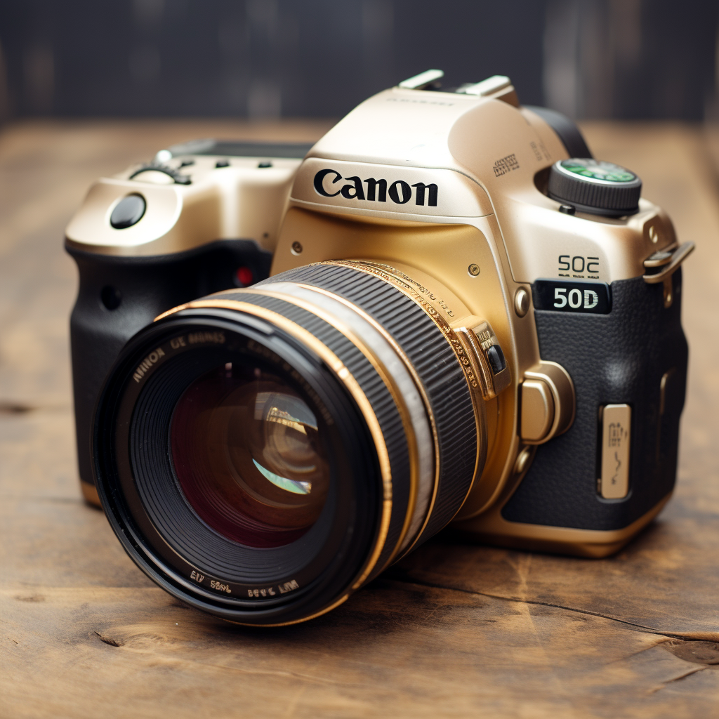 Canon 5D Camera Body with Gold Lens