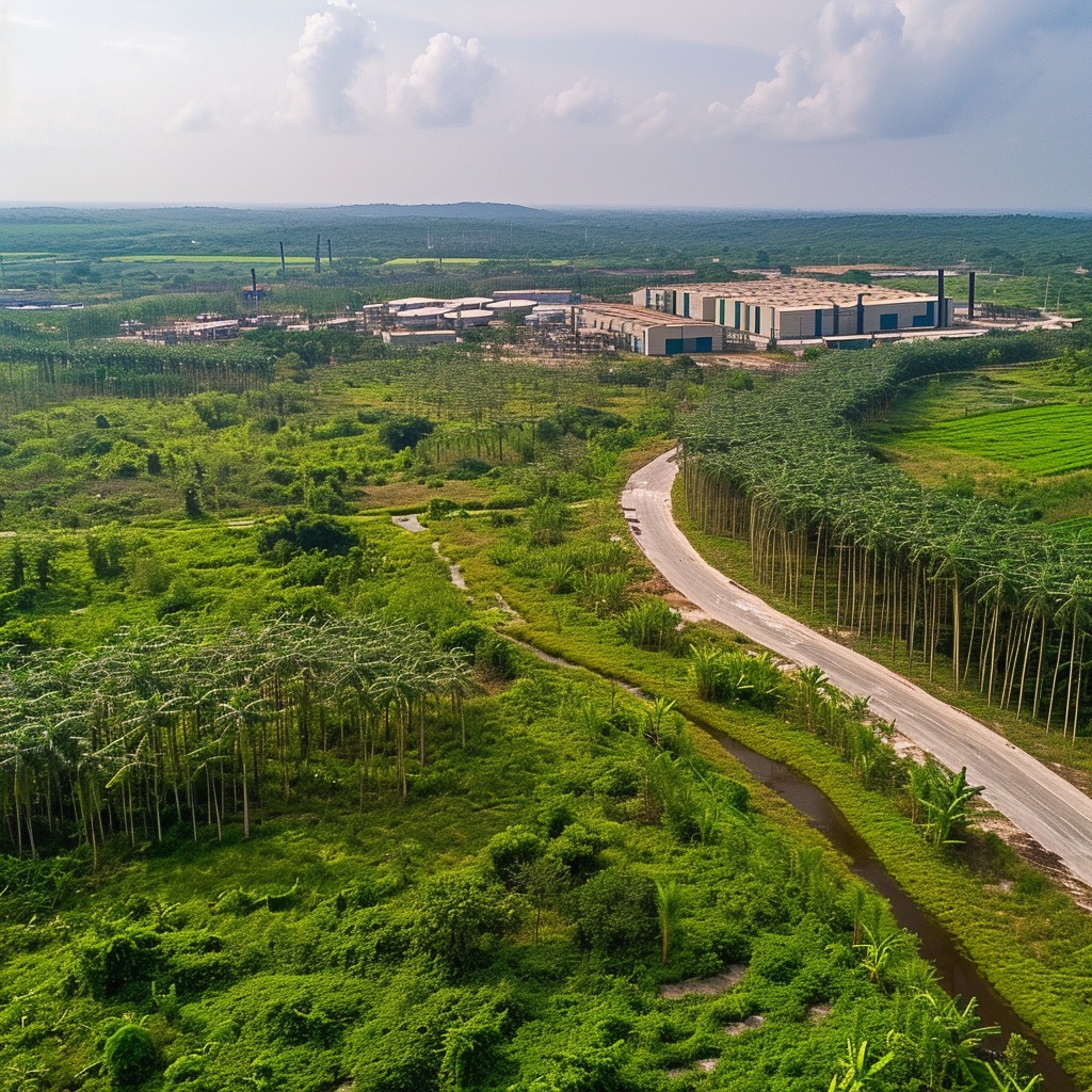 Canon 5D Drone Photo Bamboo Forest Nigeria