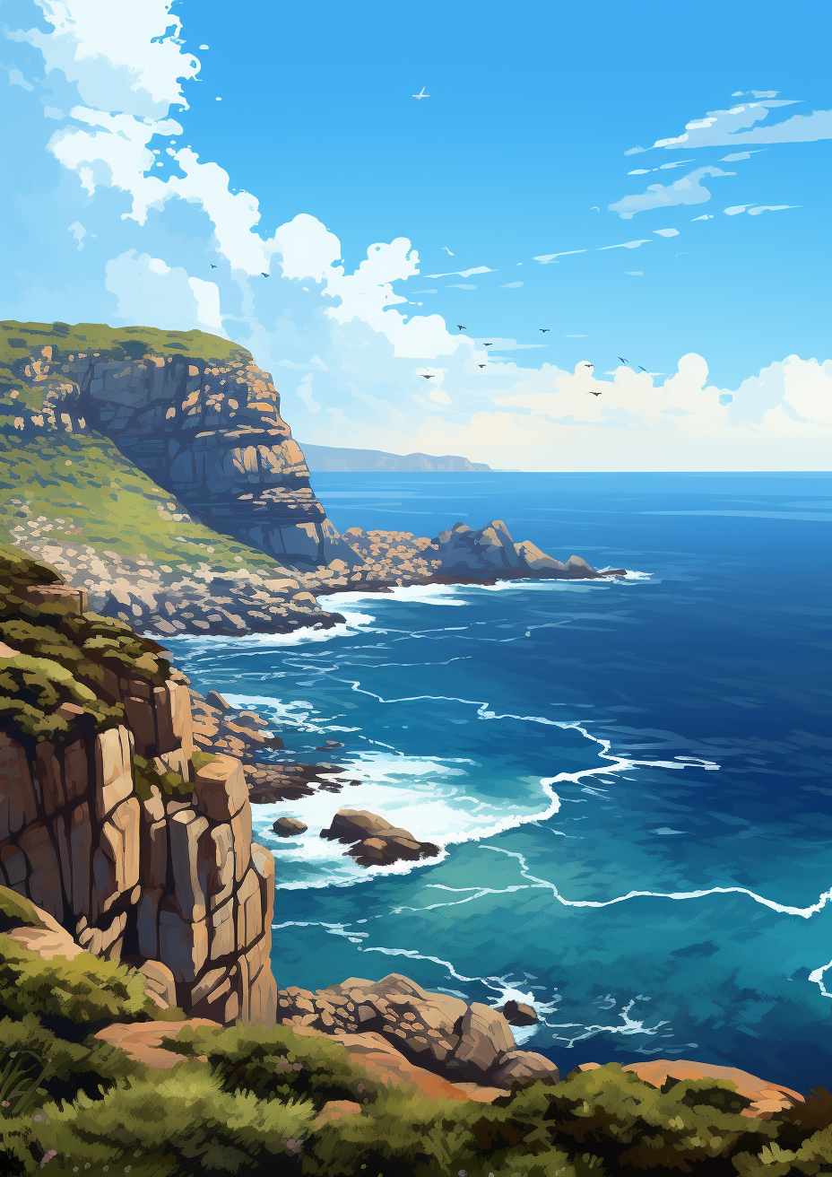 Beautiful view of Cape of Good Hope, South Africa