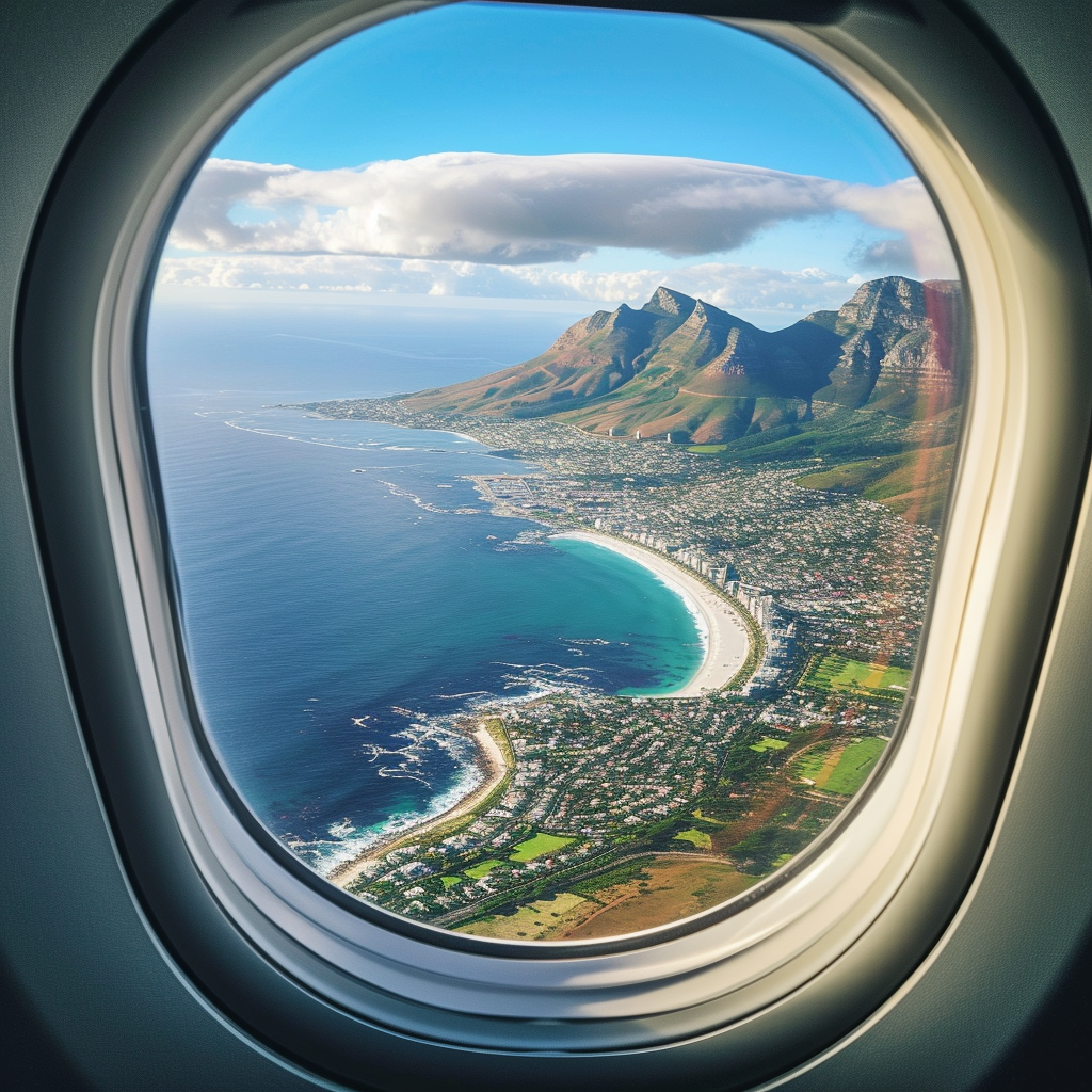 Aerial view of Cape Town and Camps Bay