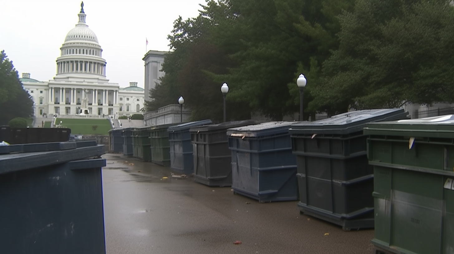 Dumpsters in Capitol Hill streets