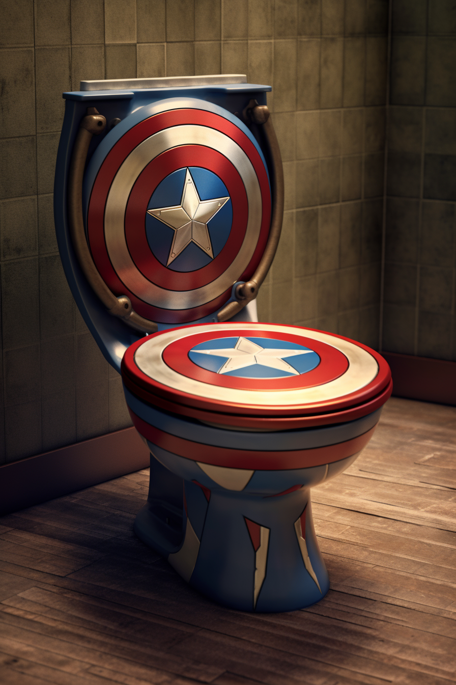 Funny Captain America shield lid design