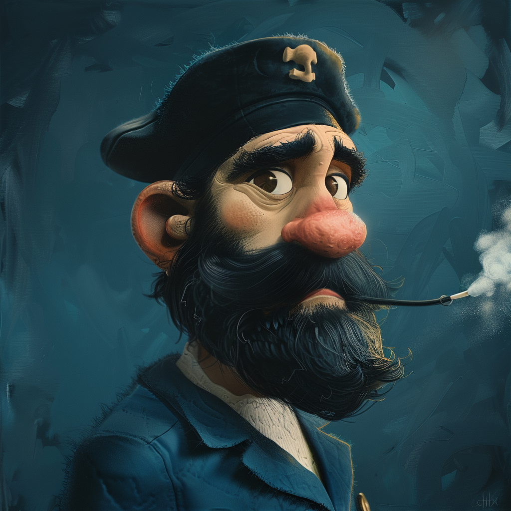 Captain Haddock cartoon character