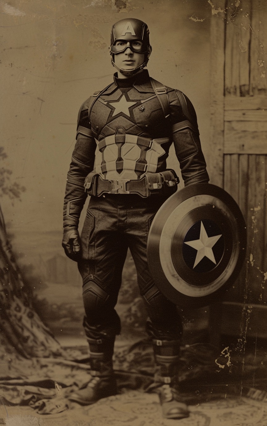 Captain America Victorian Fashion Portrait