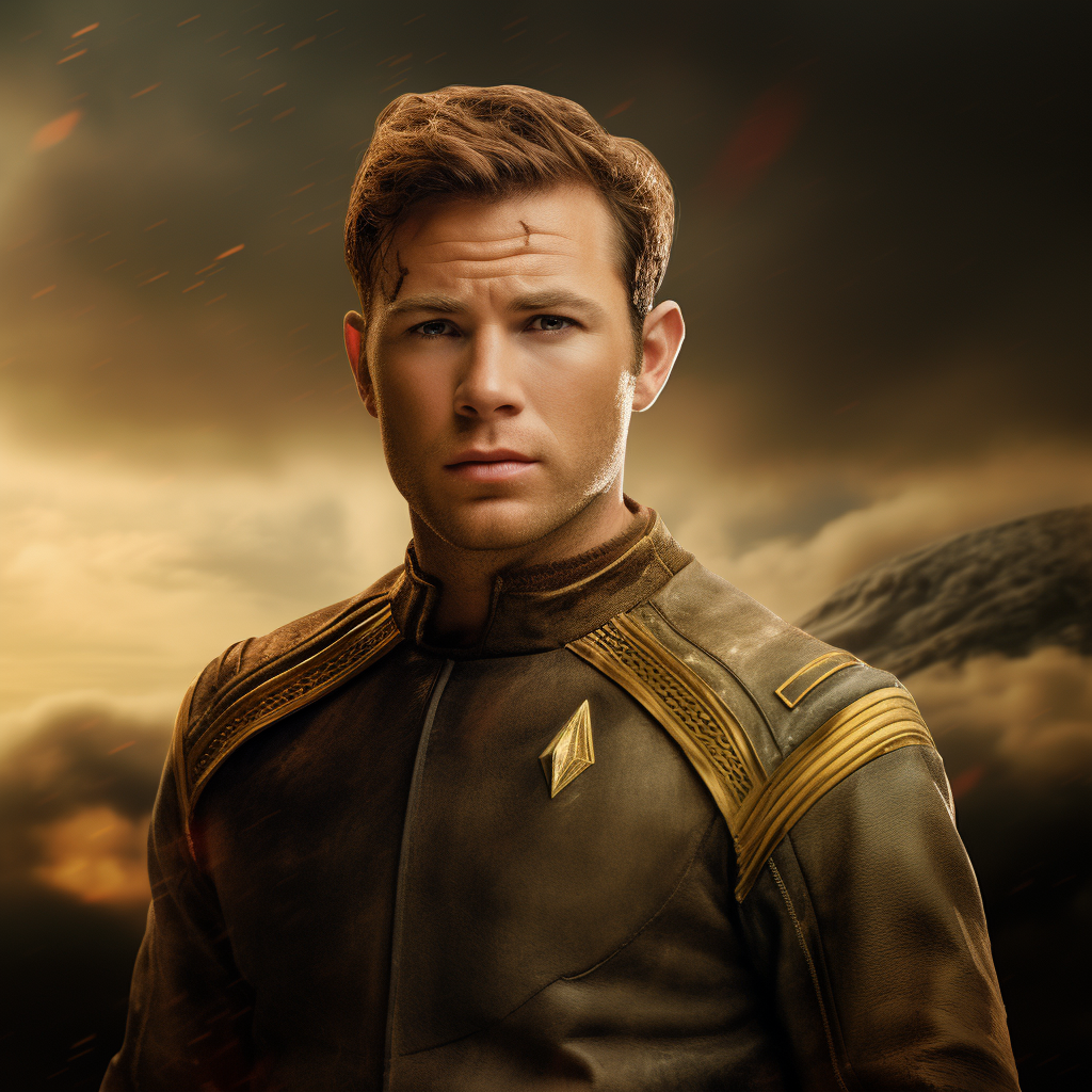 Captain Kirk portrayed as a powerful deity