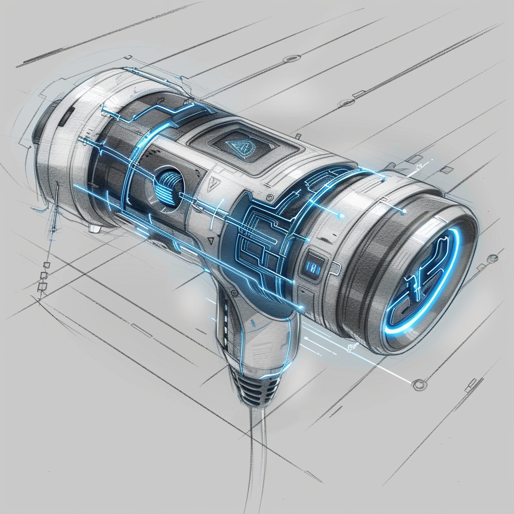 Detailed Car Charger Technical Drawing