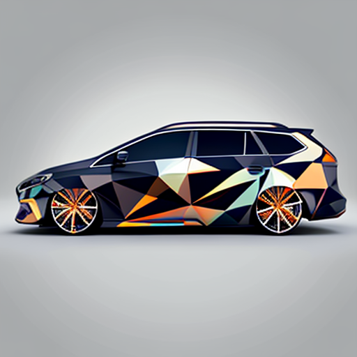 Geometric futuristic car livery design