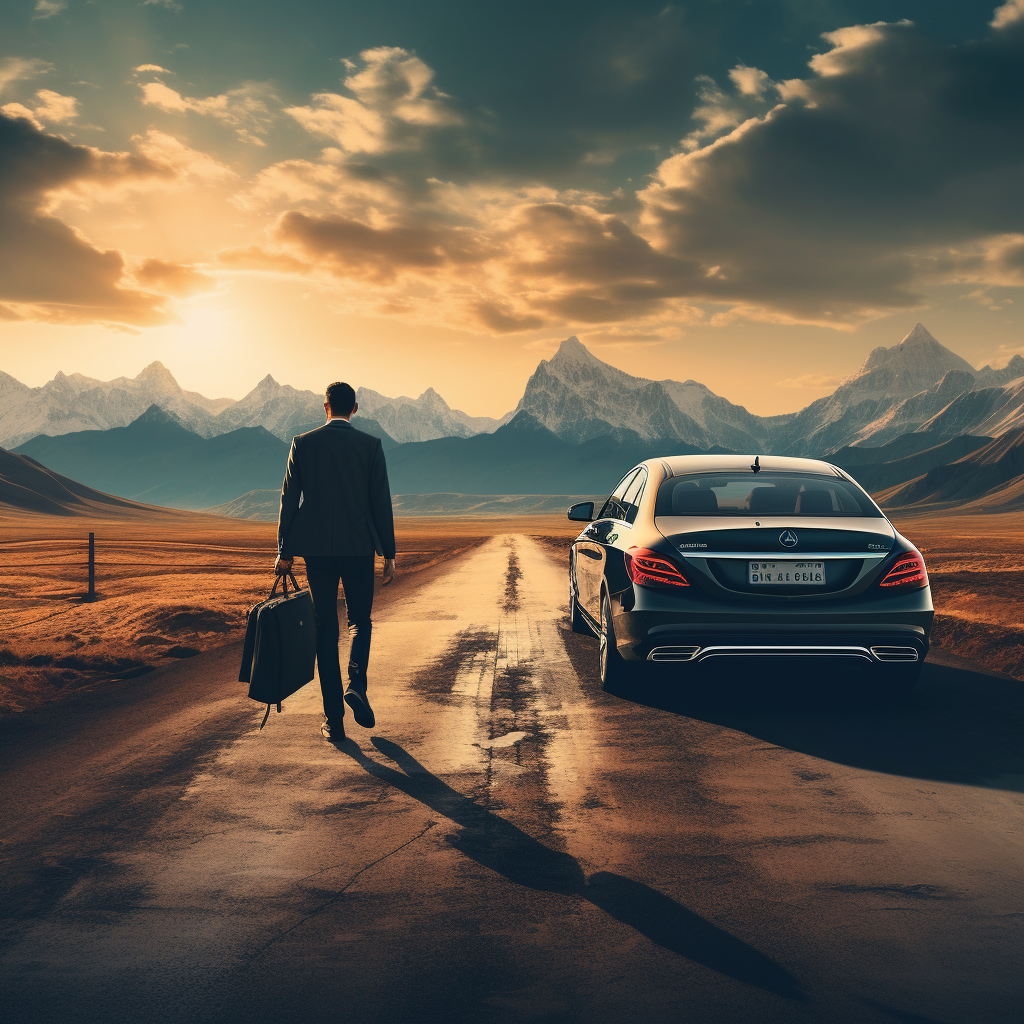 Car and Man Login Image