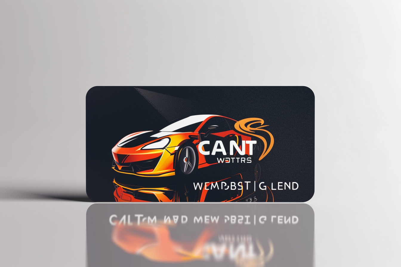 Car painter logo card design