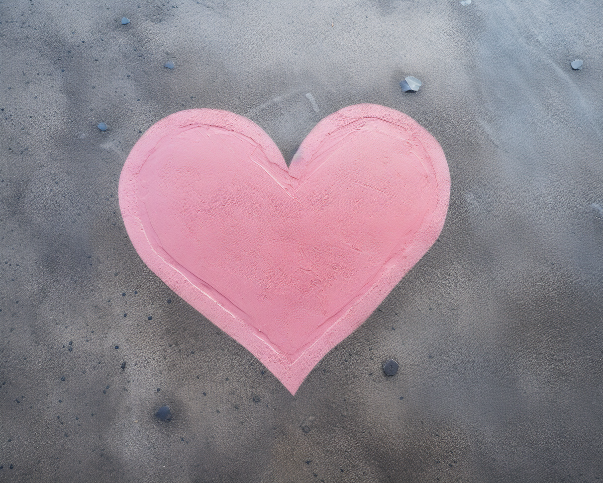 Stunning Skid Marks Heart on Empty Tarmac