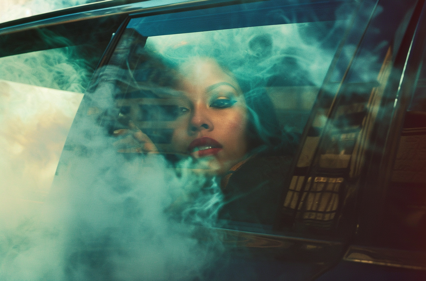 Smoke coming out of car in New York