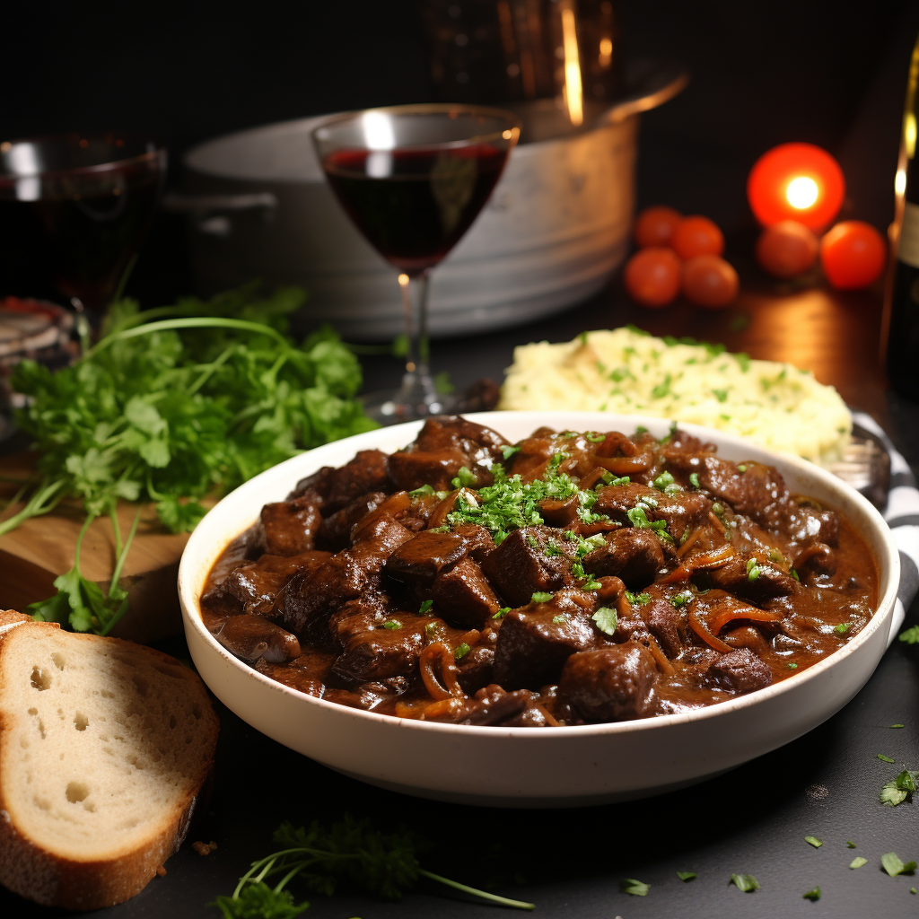 Traditional Belgian beef stew