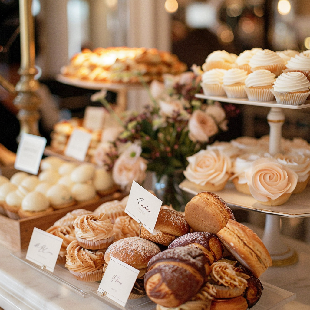 card labels baked goods cafe display