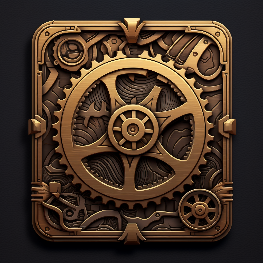 Card Game Logo with Steam and Cogs