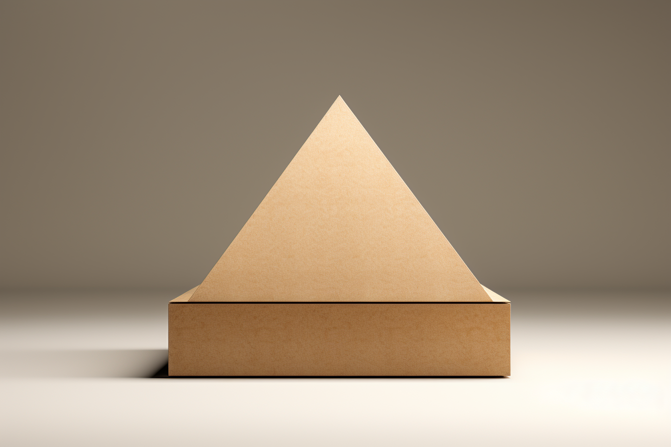 Cardboard box with pyramidal dome