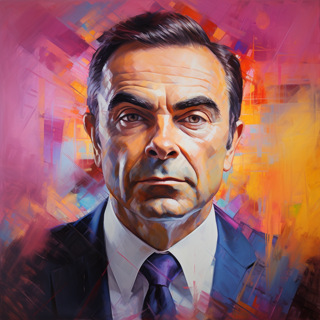 Portrait of Carlos Ghosn, the visionary leader