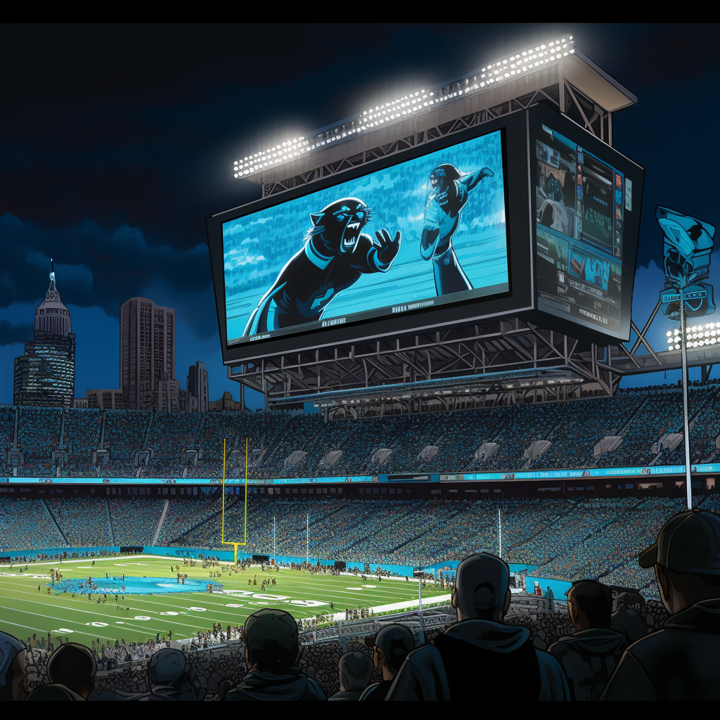 Carolina Panthers Stadium Jumbotron Field View