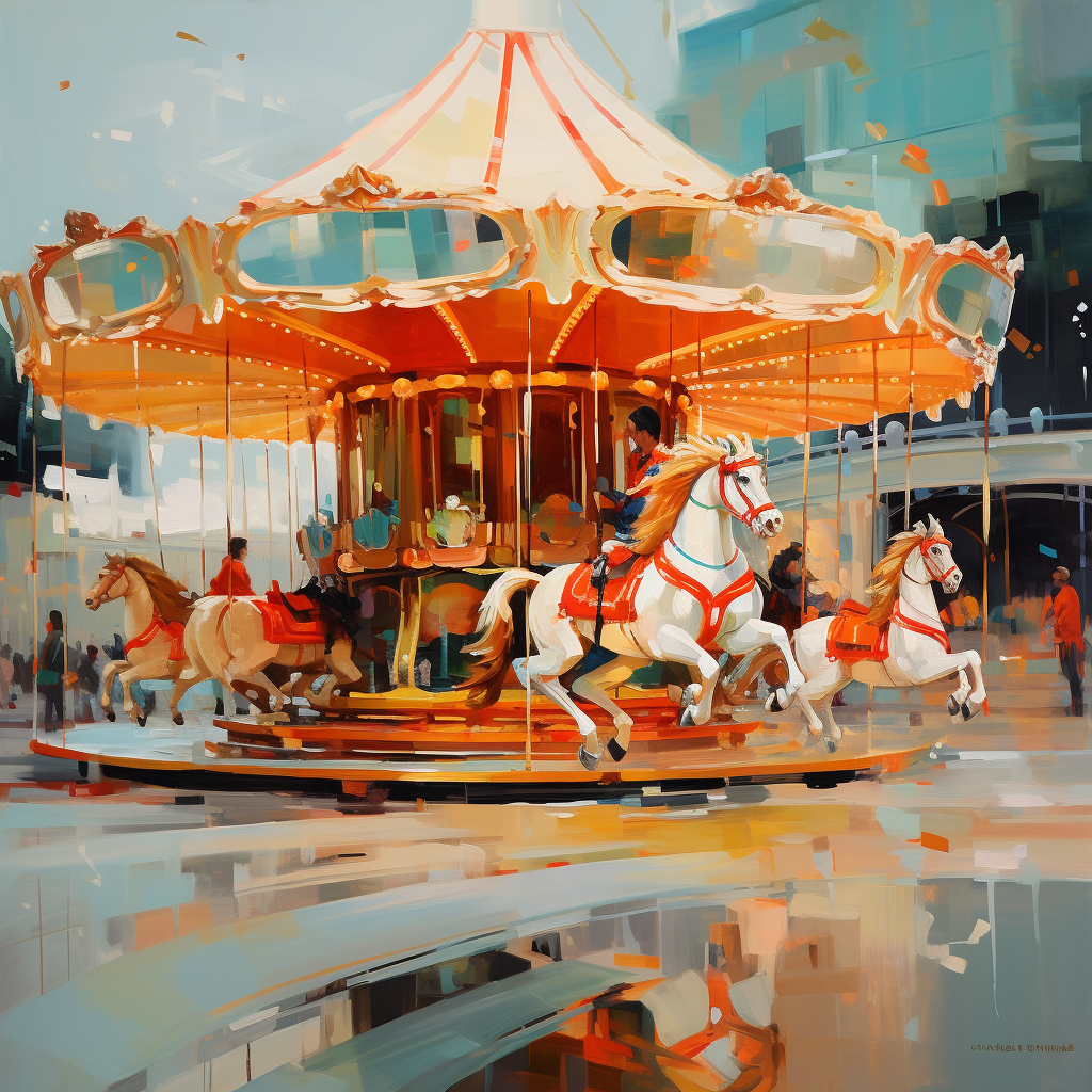 Captivating carousel masterpiece by Josef Kote