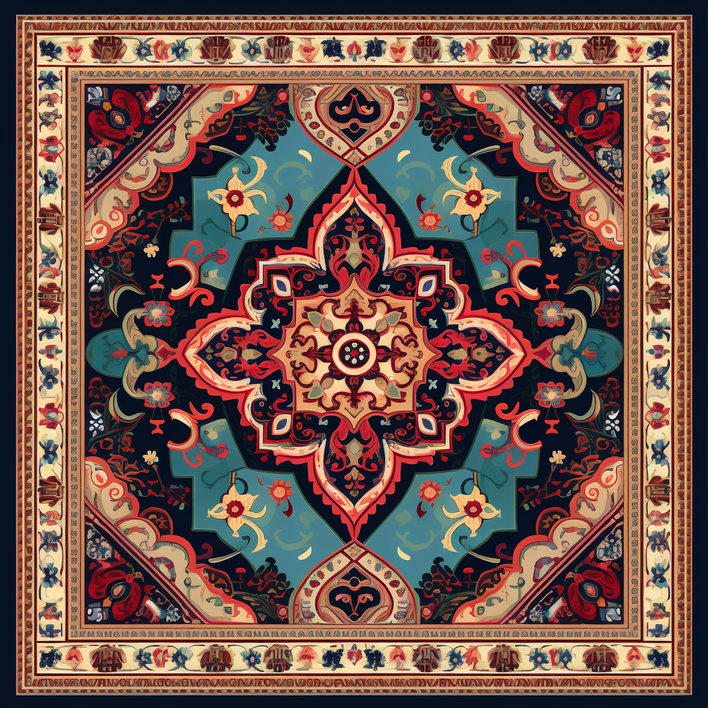 Colorful middle eastern carpet pattern