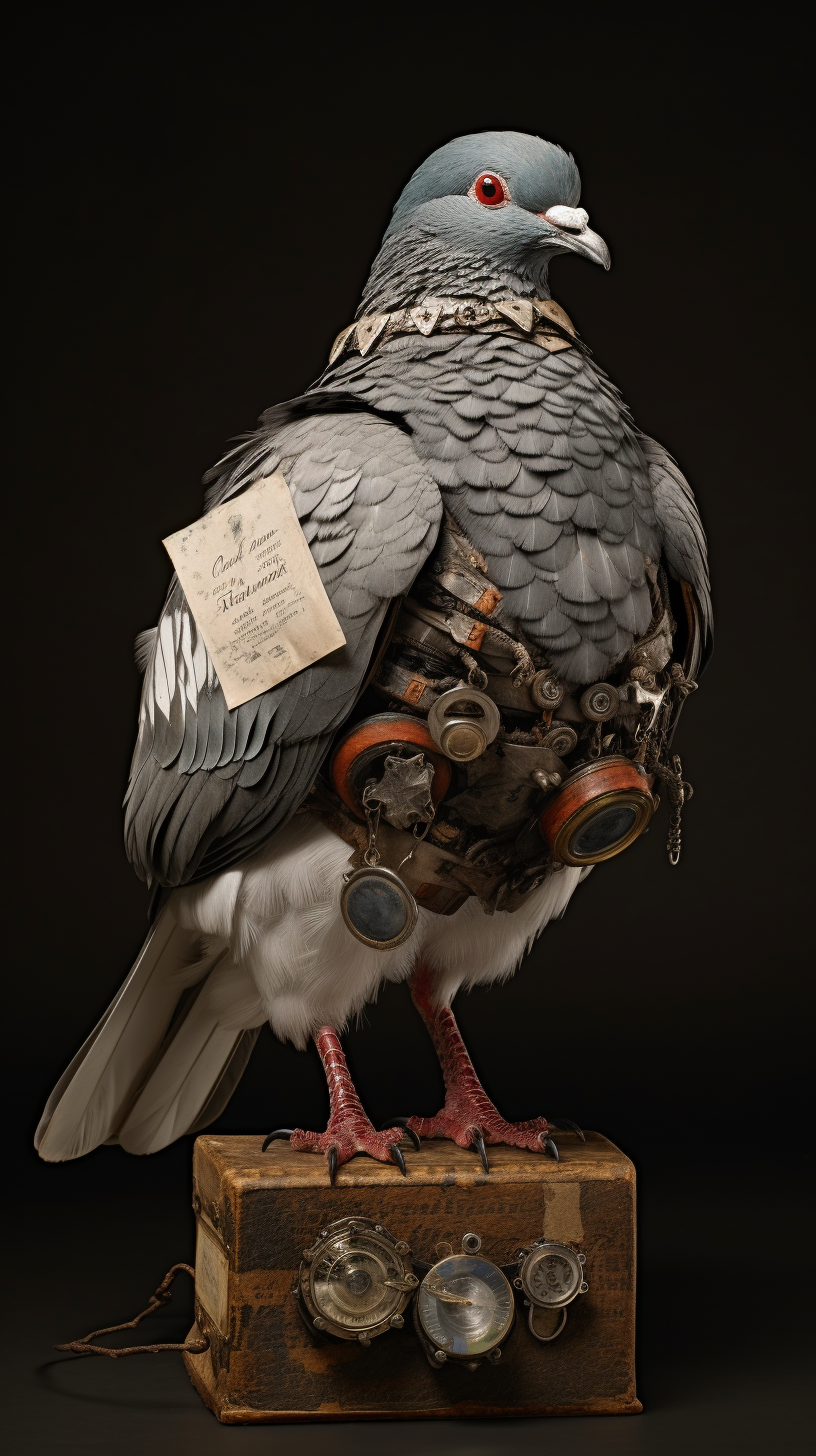 Hyper Realistic Carrier Pigeon Message