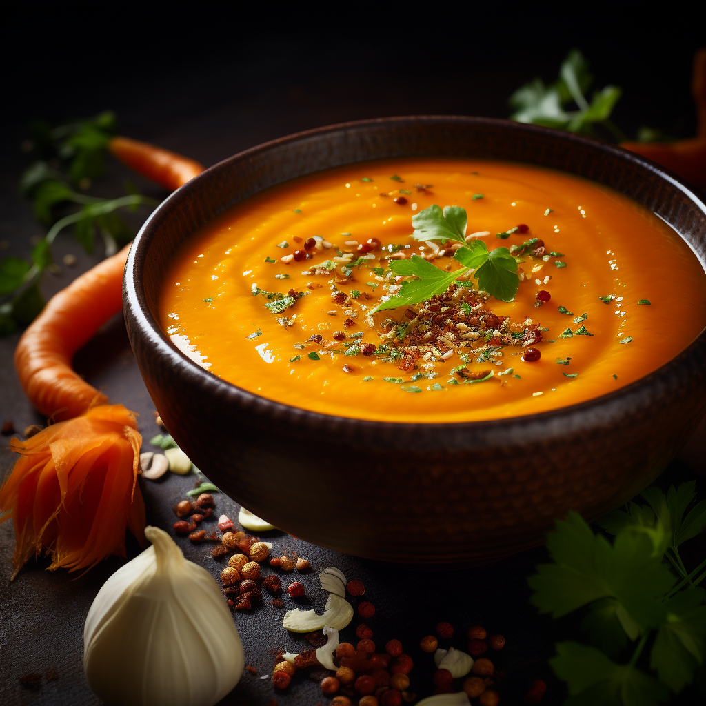 Scrumptious Carrot Honey Ginger Soup Bowl