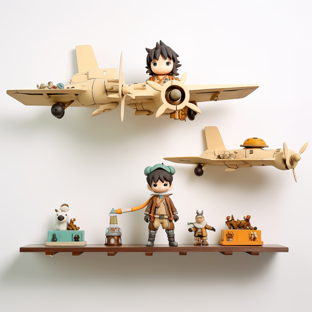 Cartoon anime cute shelf model planes