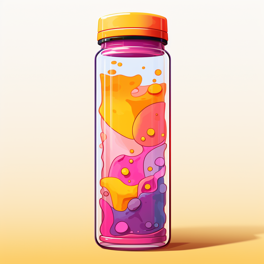 Colorful cartoon art water bottle