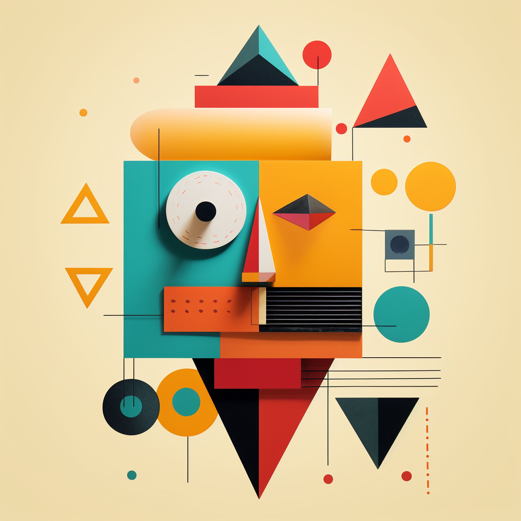 Simple Cartoon Character Geometric Shapes