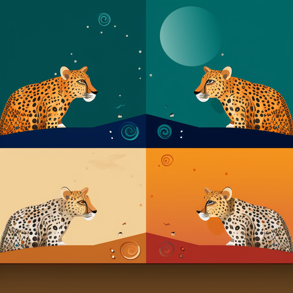 Cartoon cheetah stationery designs