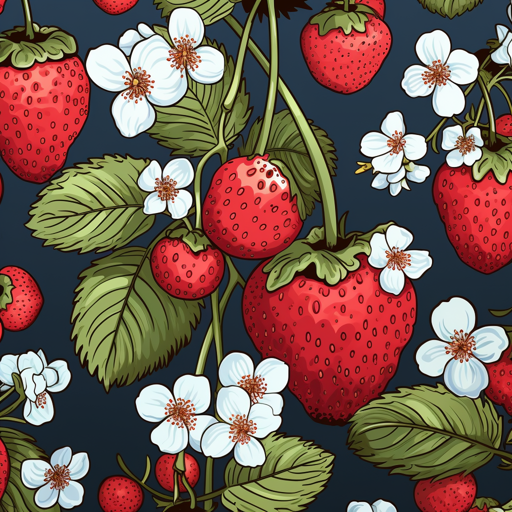 Cartoon fruit print pattern