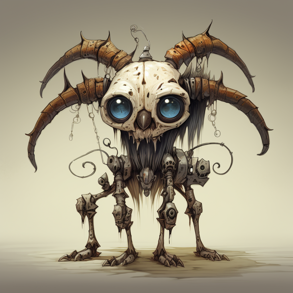 Cute Goat Spider Hybrid Cartoon