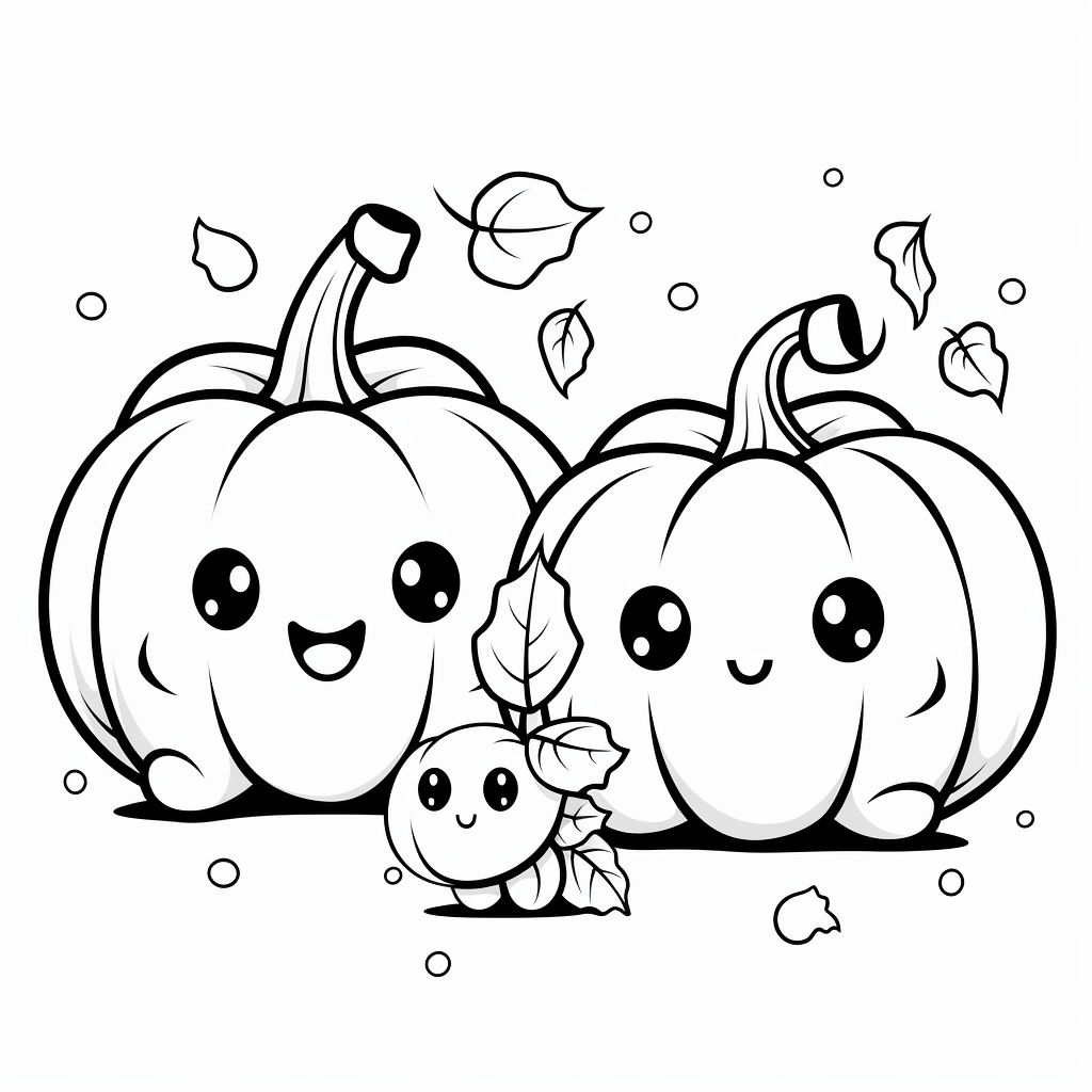 Cute Halloween Pumpkin Coloring Page