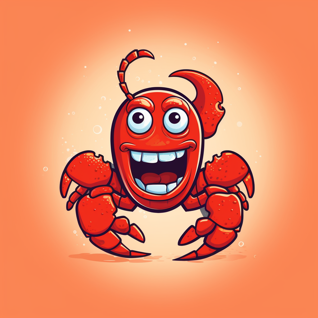 Cartoon lobster logo