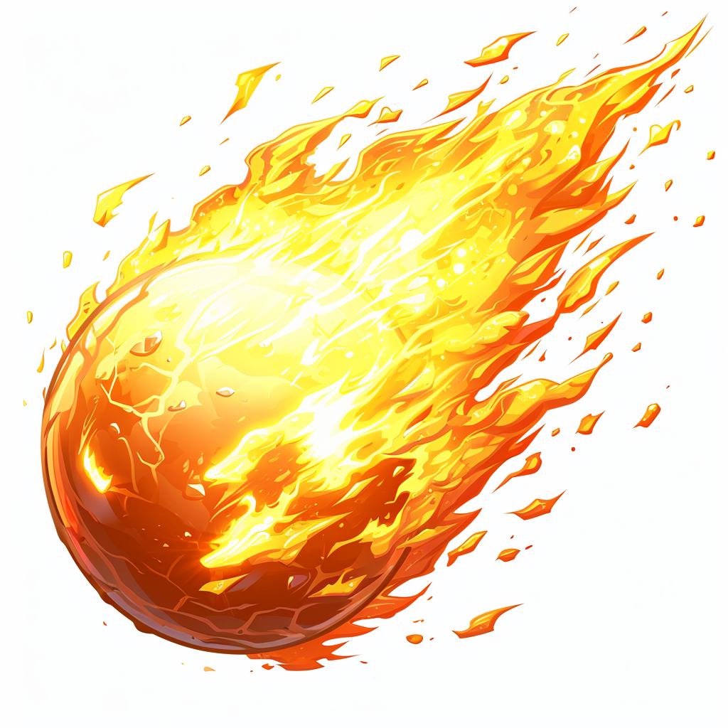 Cartoon Miniature Fireball