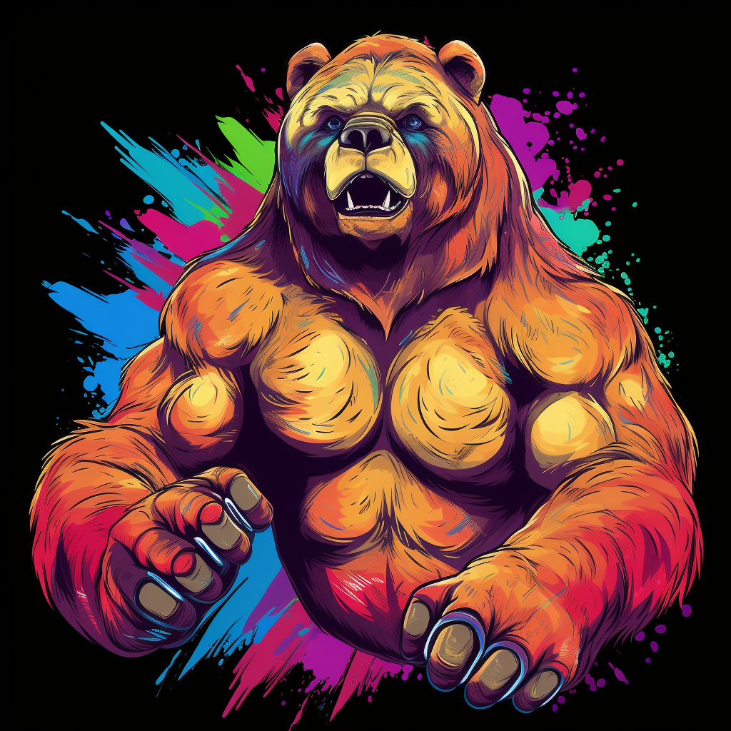 Cartoon Muscular Sloth T-Shirt Design