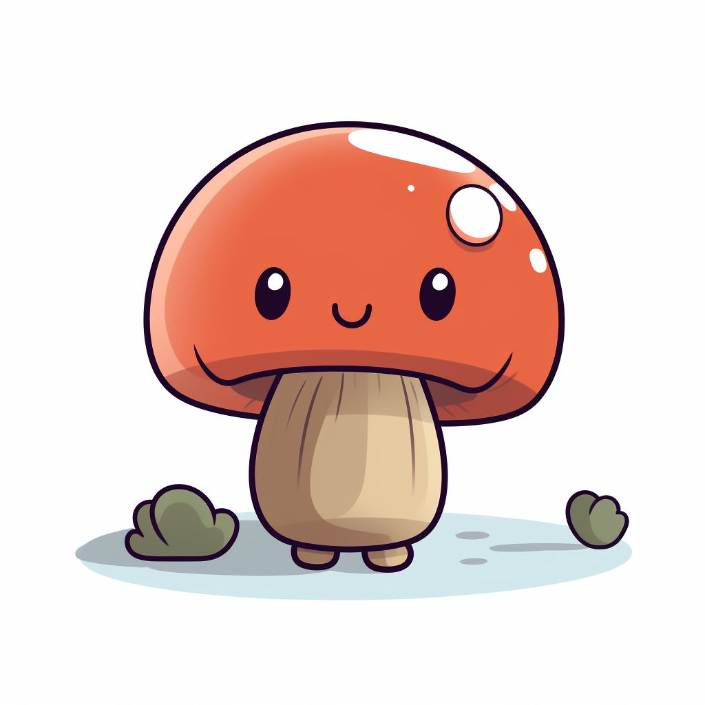 Small cartoon mushroom with empty speech bubble