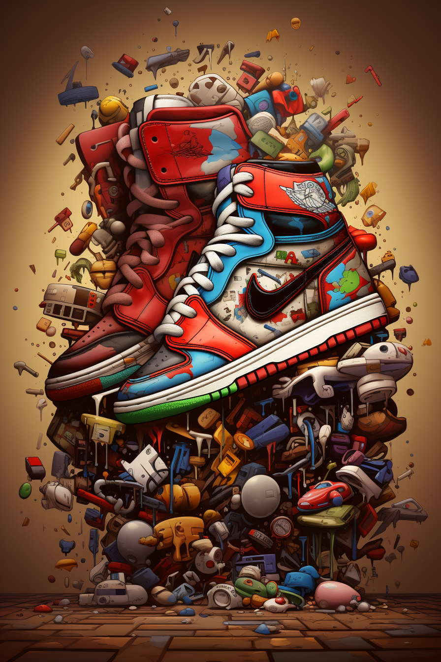 Cartoon Poster Air Jordan 1 AR 2 3