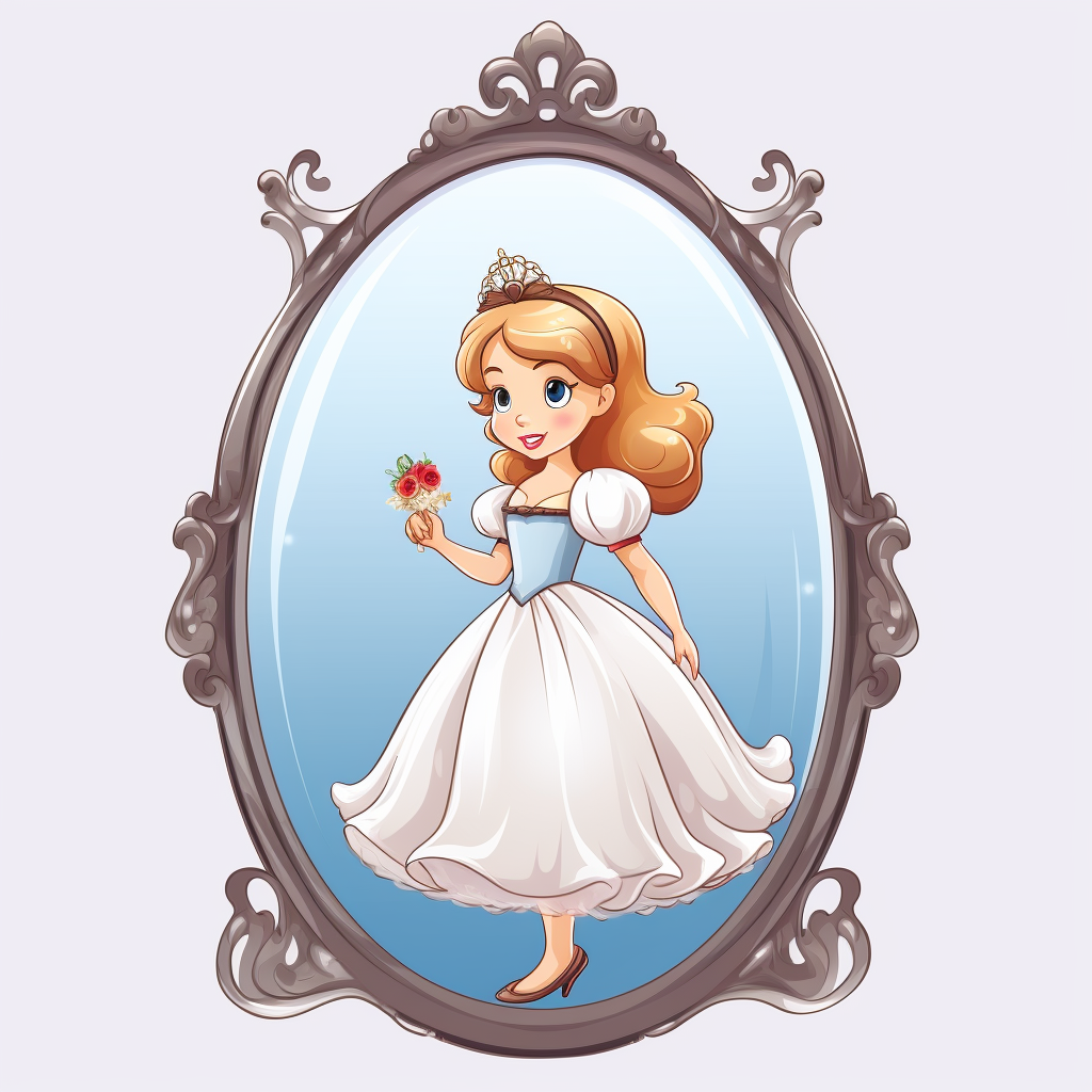 Cute Cartoon Princess Mirror