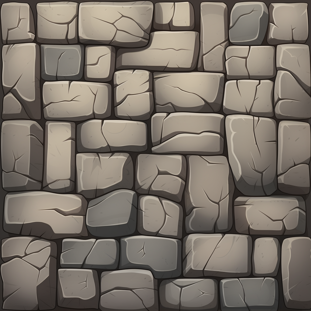 Seamless cartoon stone block tile texture