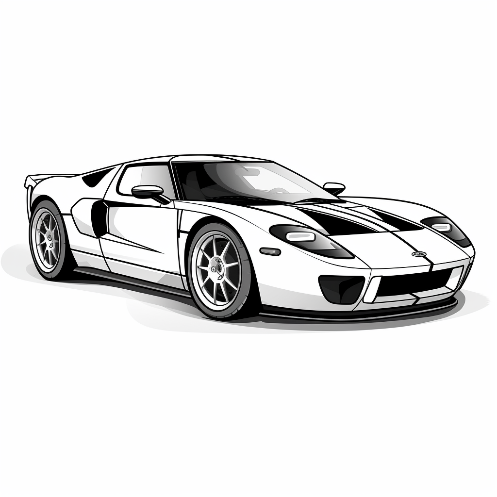 Cartoon Style Ford GT AR